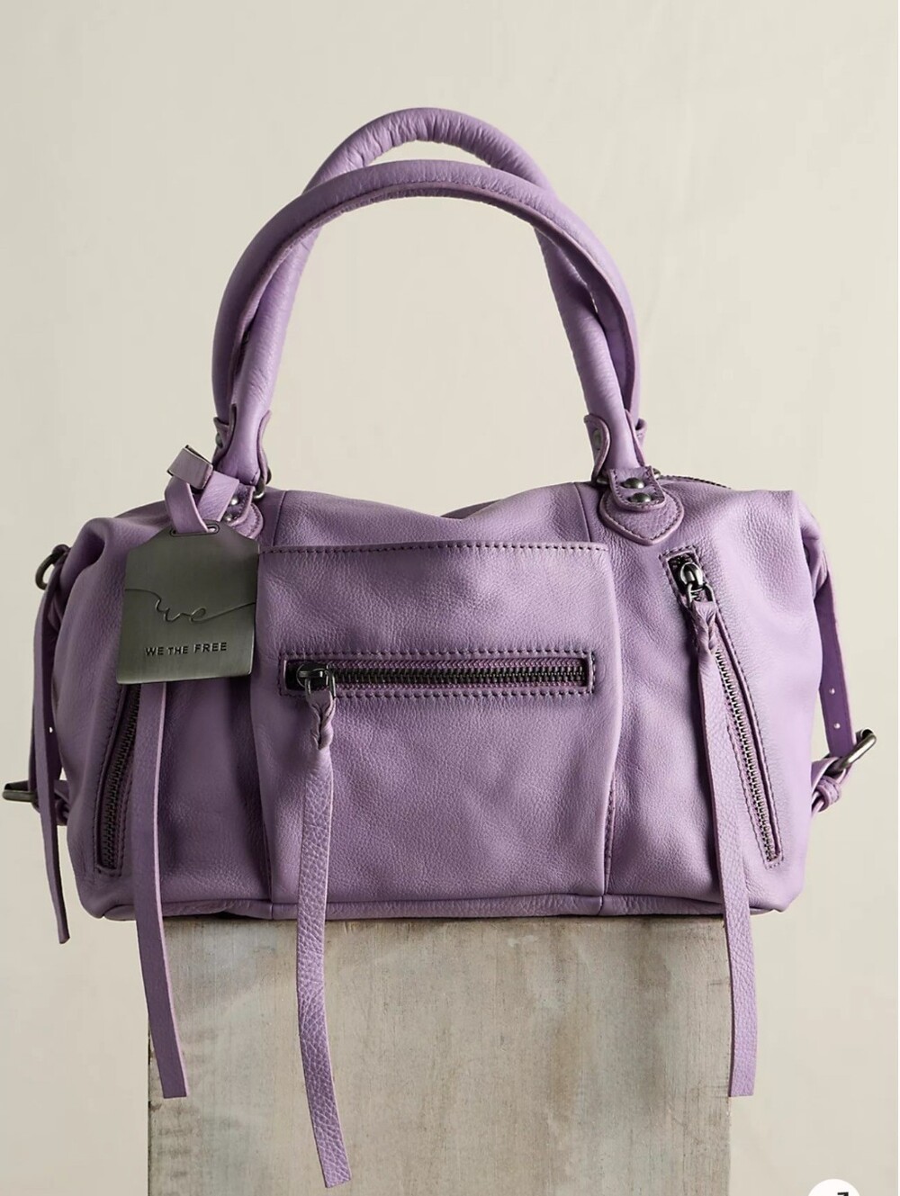 Free People | NWT | We The Free Baby Emerson Lilac Leather Tote Bag